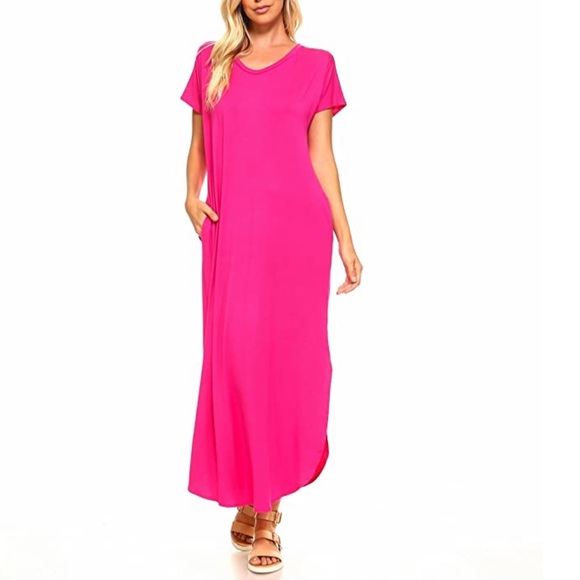 Boutique Dresses & Skirts - Last One! Pink Cami Maxi w Side Pockets w Defect